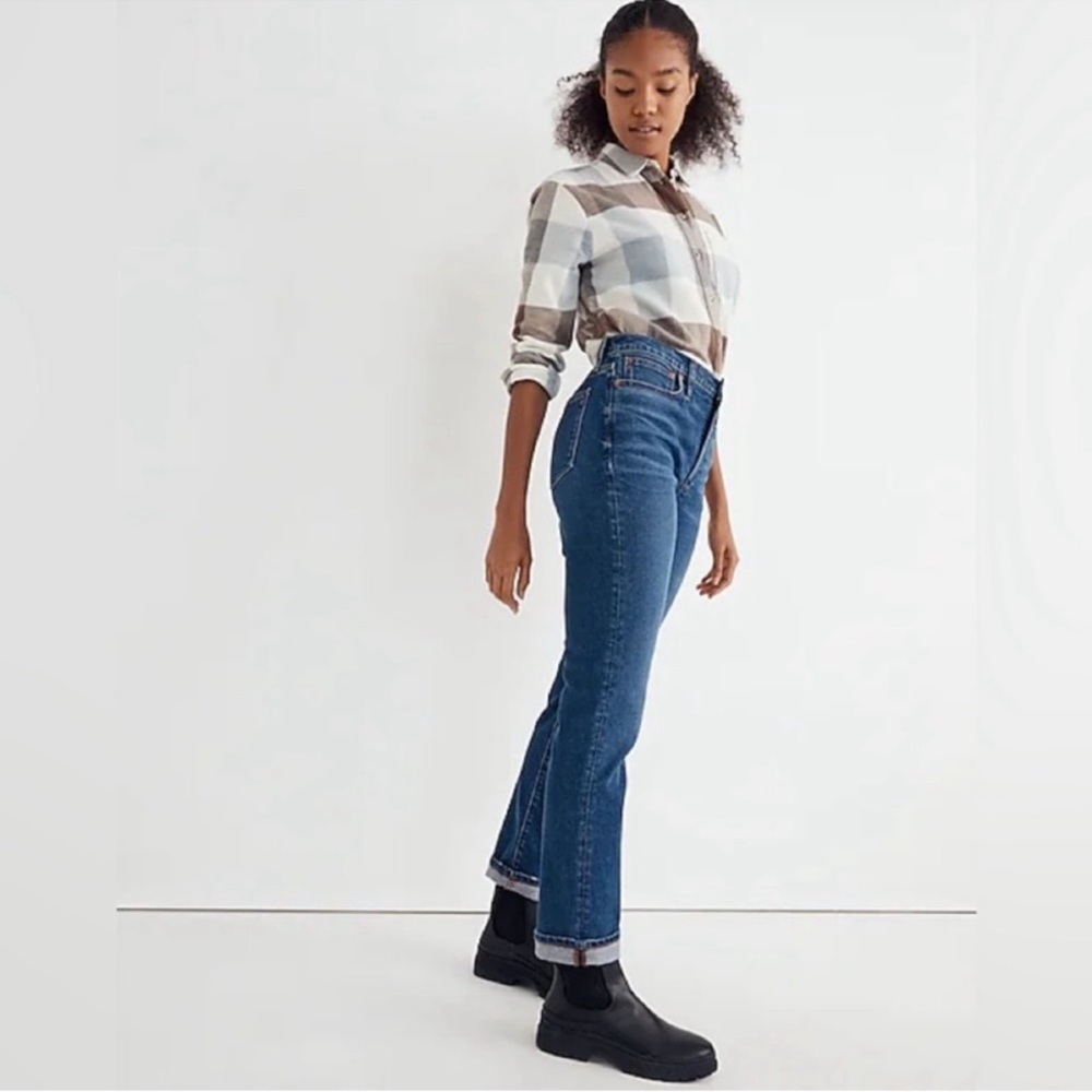 NEW MADEWELL High Rise Slim Boyfriend straight leg jeans women size 25 - Picture 4 of 7